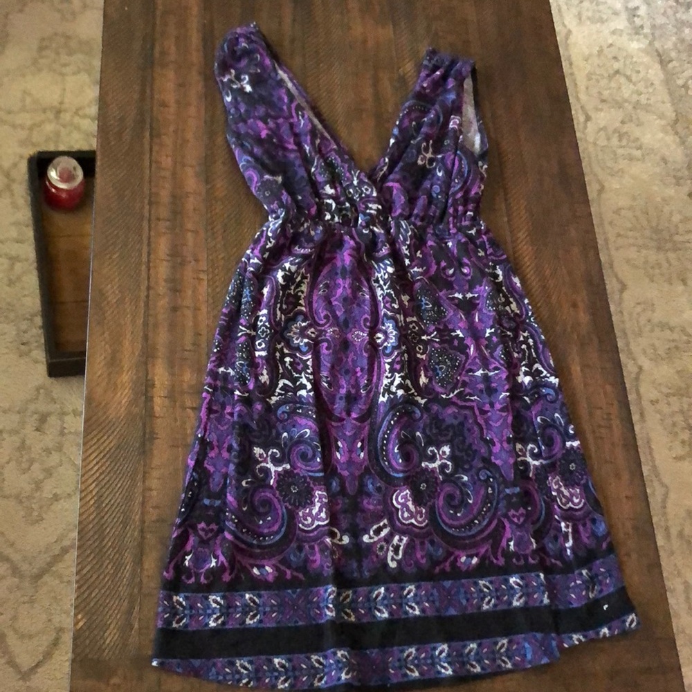 purple and black dress